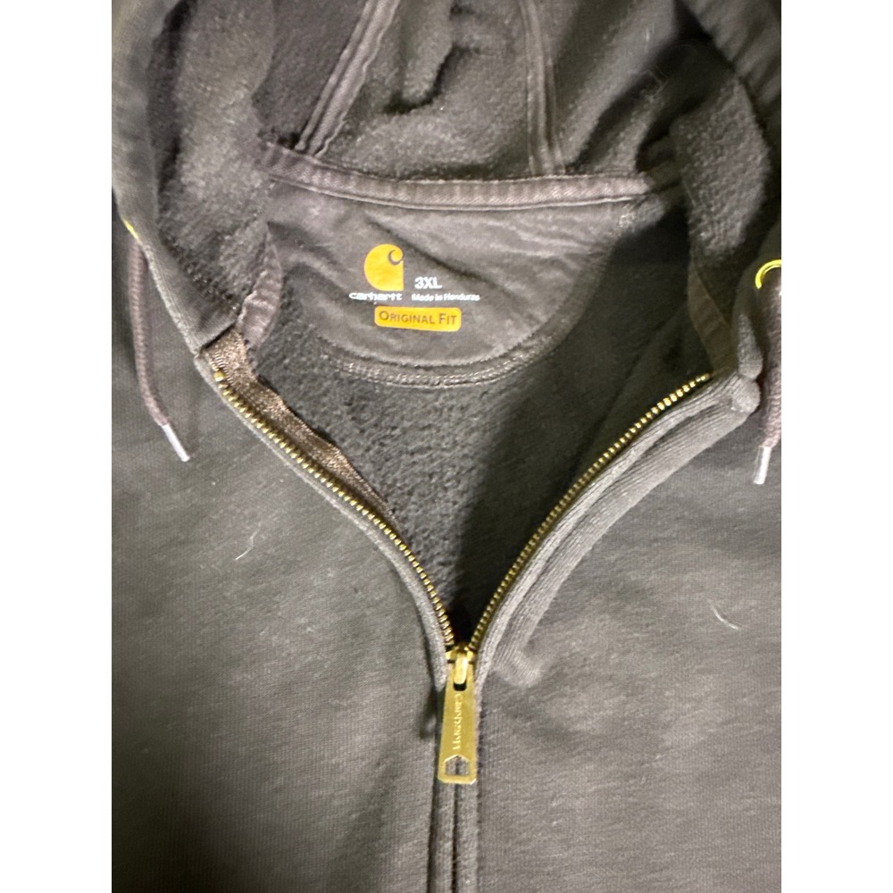 Carhartt Mens 3XL Original Fit Full Zip Hoodie Charcoal Gray Sweatshirt 0250 - Picture 2 of 6